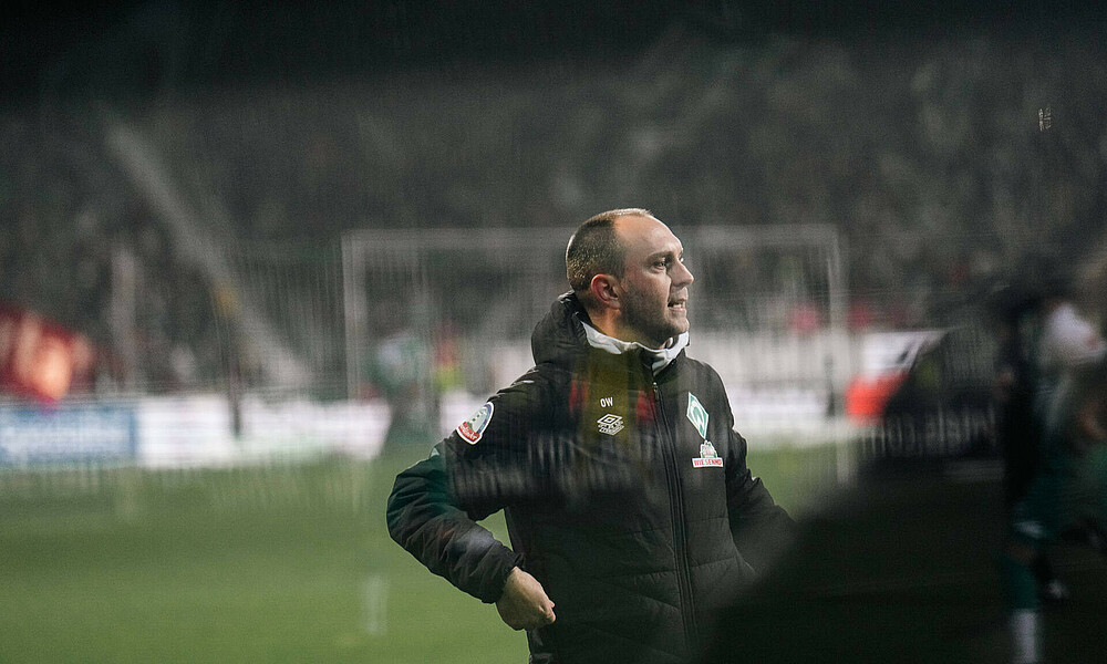 Ole Werner on the touchline against FCU