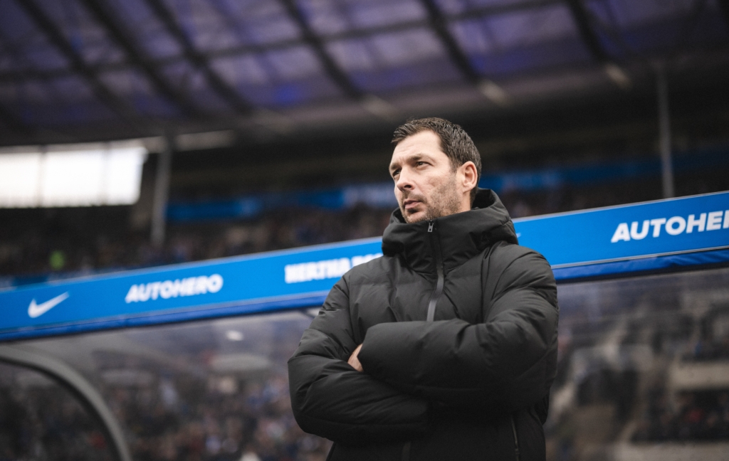 Sandro Schwarz at the Olympiastadion.