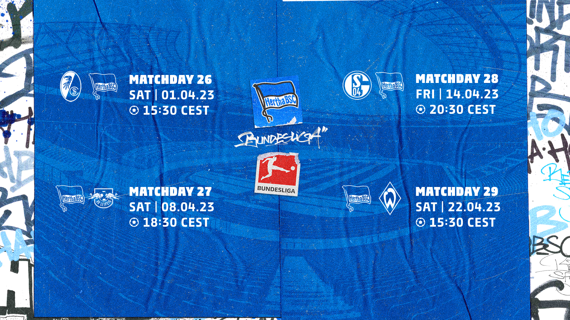 Graphic outlining matchdays 26 to 29 of the 2022/23 season.