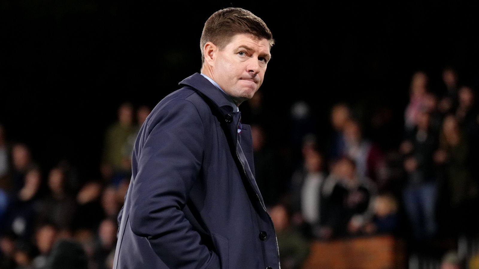 Aston Villa boss Steven Gerrard looks dejected