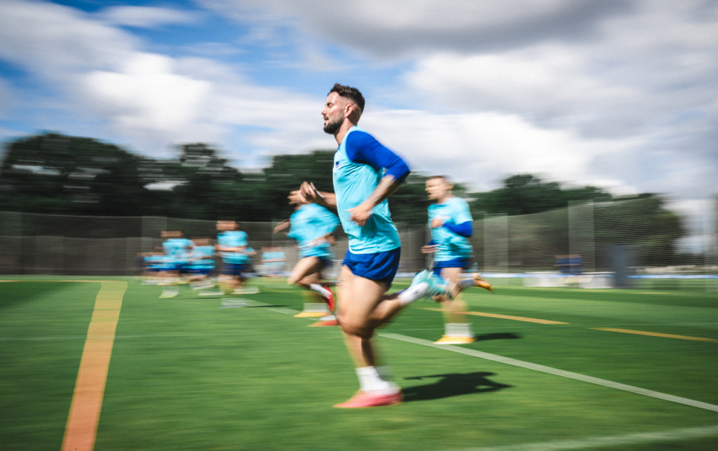 Marco Richter during the fitness test.