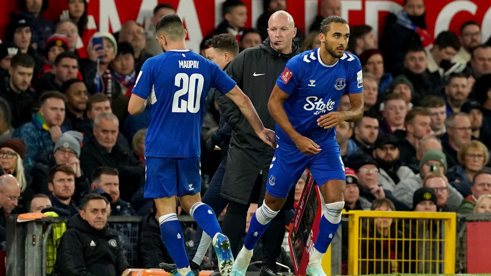 Everton striker Dominic Calvert-Lewin replaces Neal Maupay