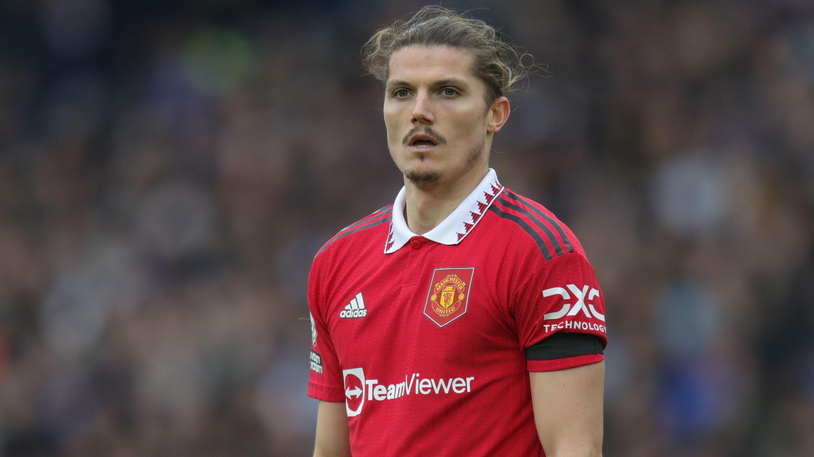 Man Utd midfielder Marcel Sabitzer during a match