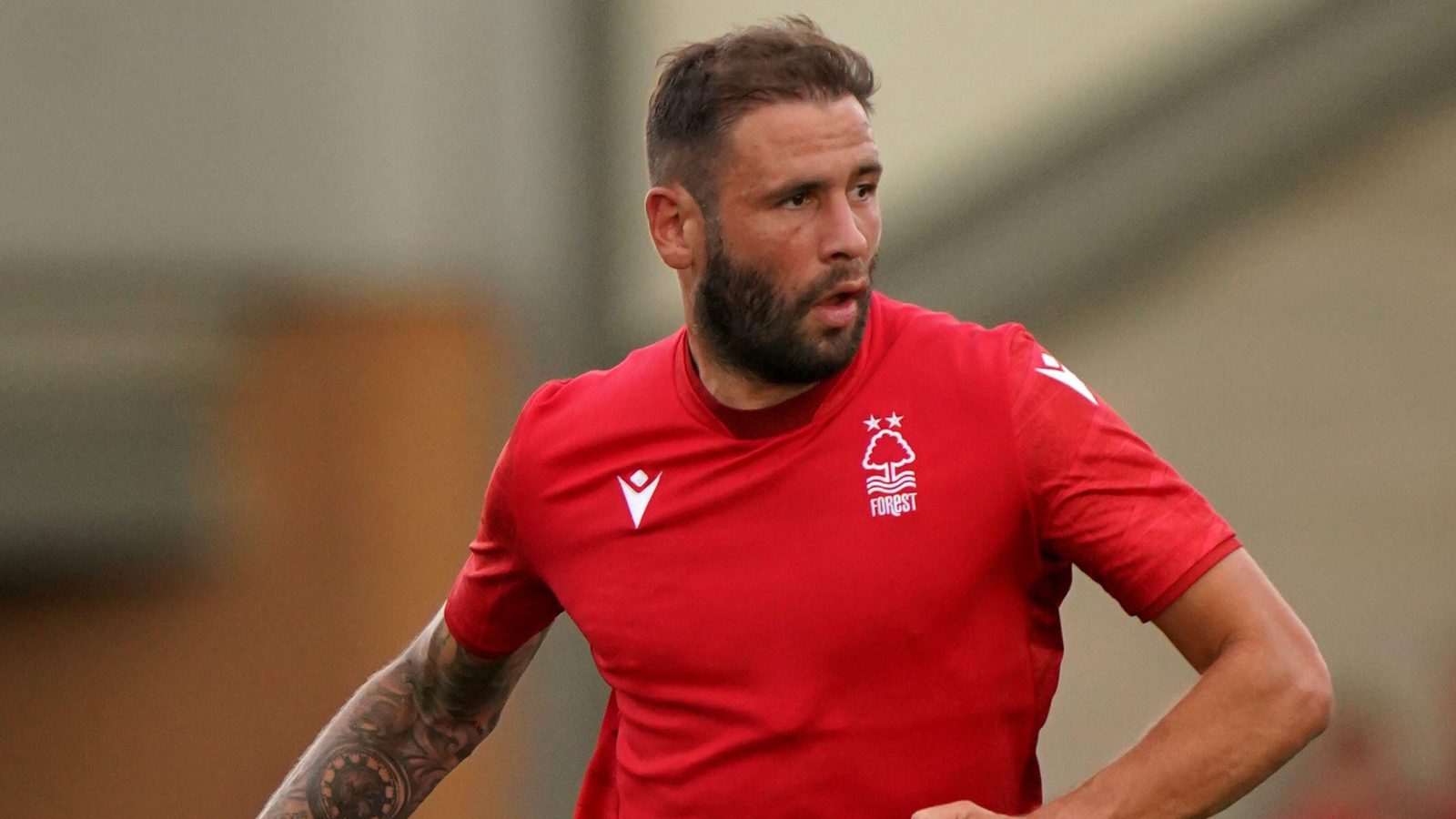 Nottingham Forest defender Steve Cook takes part in a pre-season friendly