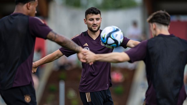 Maximilian Bauer bei einer Trainingseinheit der deutschen U21-Nationalmannschaft