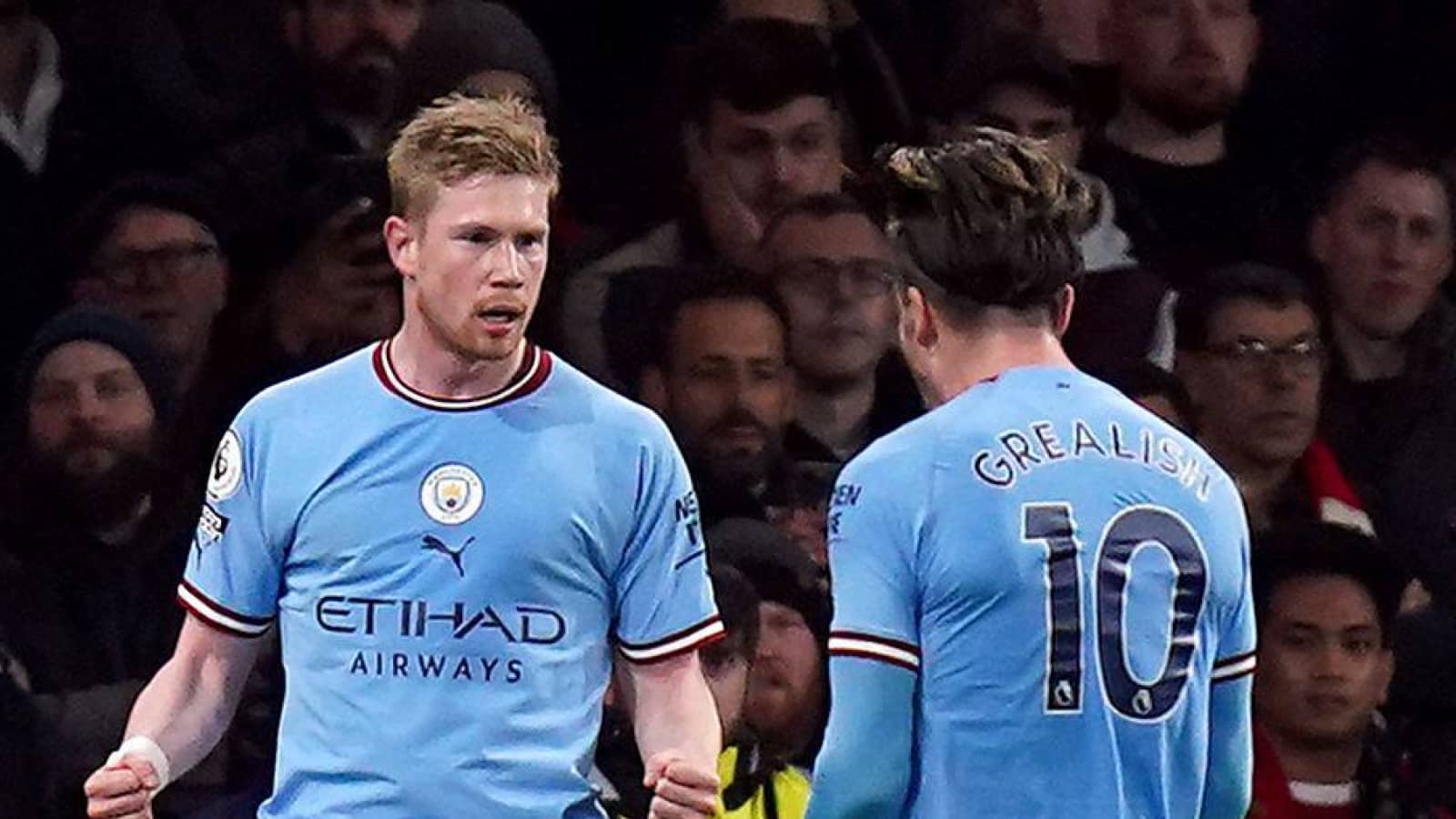 Kevin De Bruyne, Jack Grealish, Manchester City, February 2023