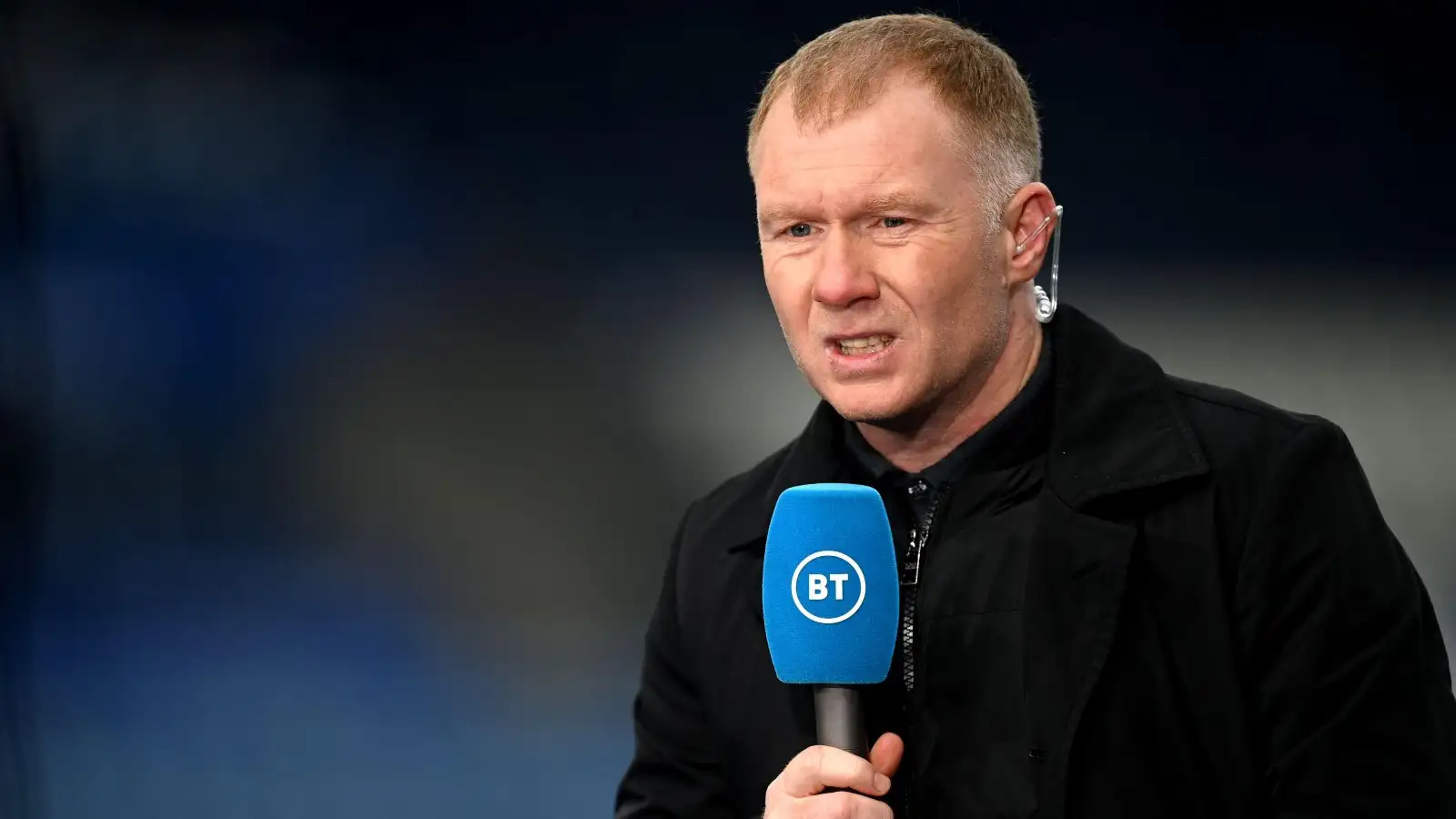 Man Utd legend Paul Scholes looks frustrated