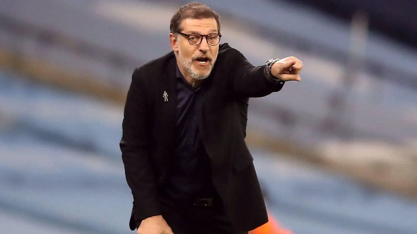 Watford boss Slaven Bilic points instructions to his players