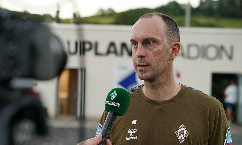 Head coach Ole Werner was satisfied with his team’s performance against Gladbach. (Photo: werder.de)