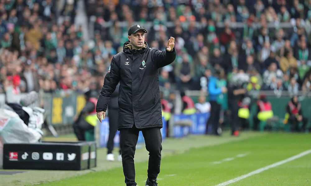 Ole Werner on the touchline.