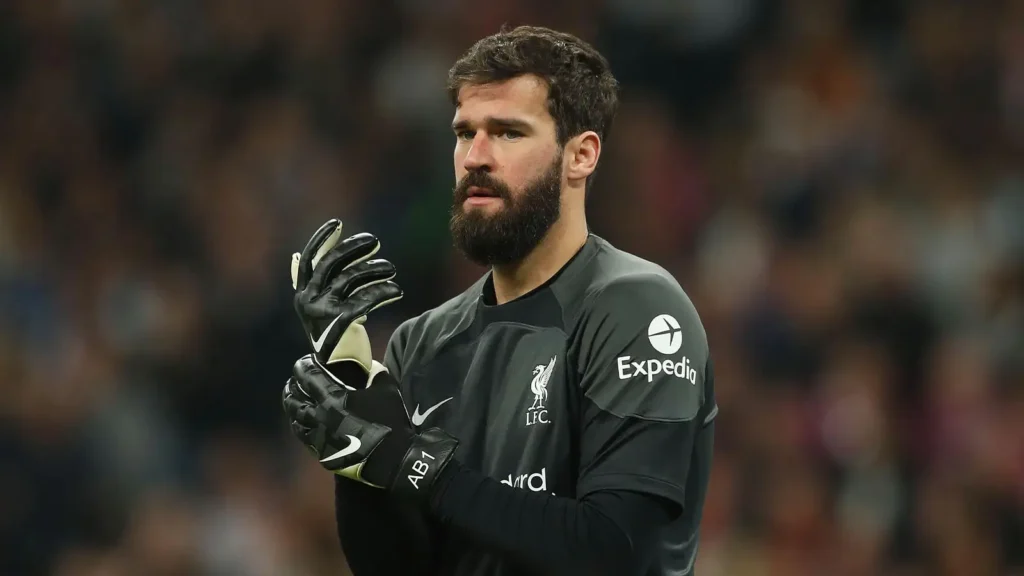 Madrid, Spain. 15th Mar, 2023. Alisson Becker (Liverpool) Football/Soccer : UEFA Champions League Round of 16 2nd leg match between Real Madrid CF 1-0 Liverpool FC at the Estadio Santiago Bernabeu in Madrid, Spain