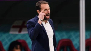 Gareth Southgate watches on as England beat Iran at the World Cup.