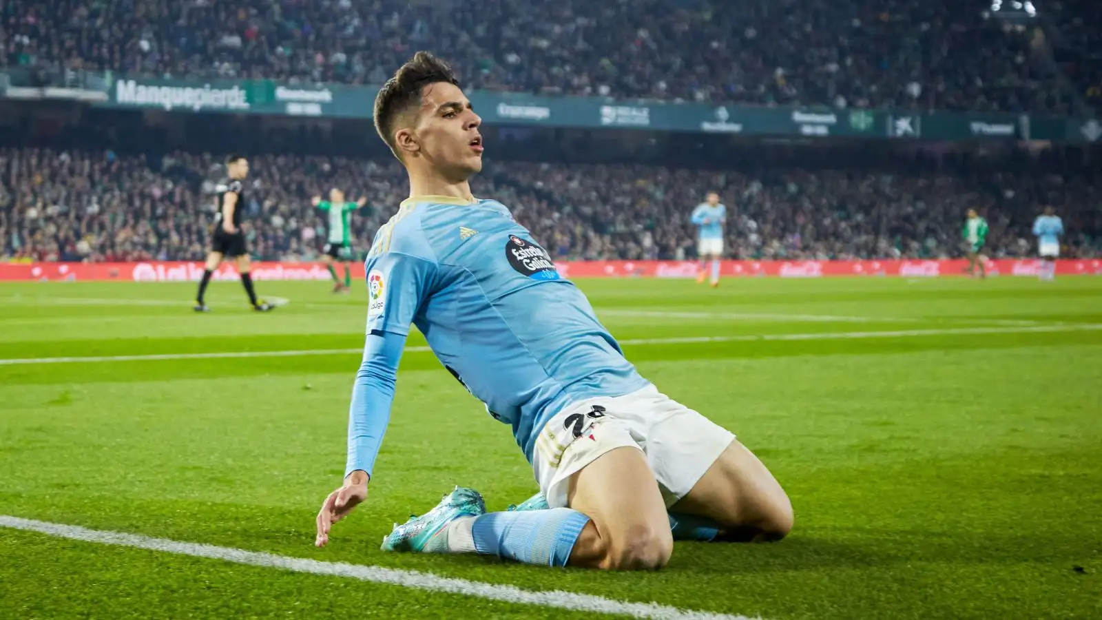 Reported Spurs target Gabri Veiga celebrates his goal