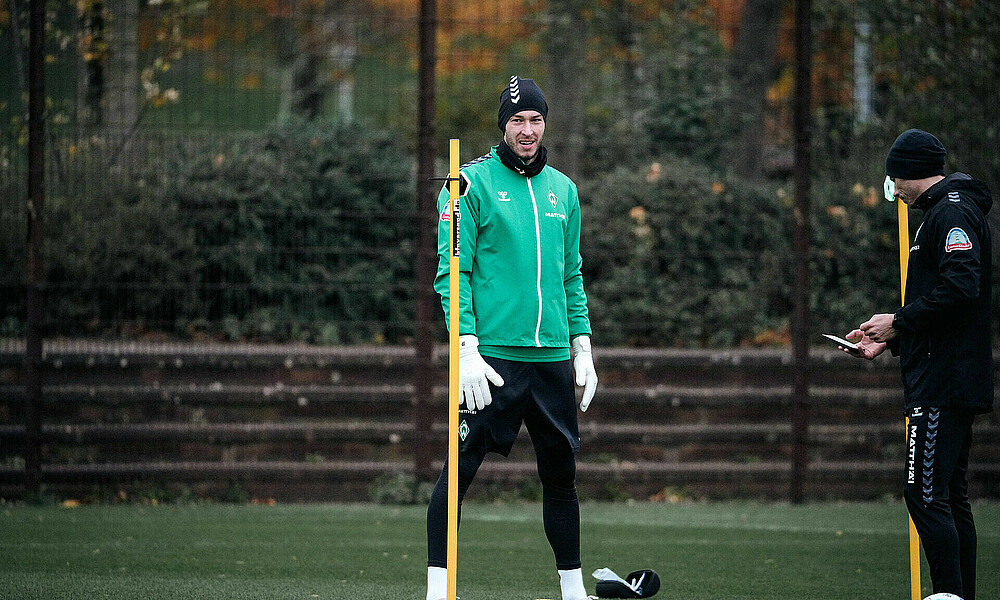 Jiri Pavlenka on the training pitch.