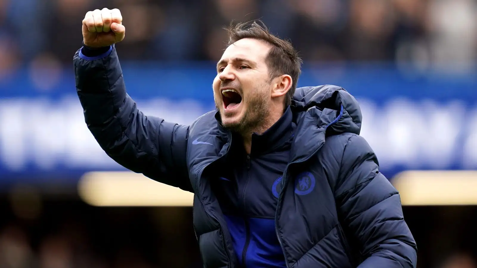 Chelsea boss Frank Lampard celebrates