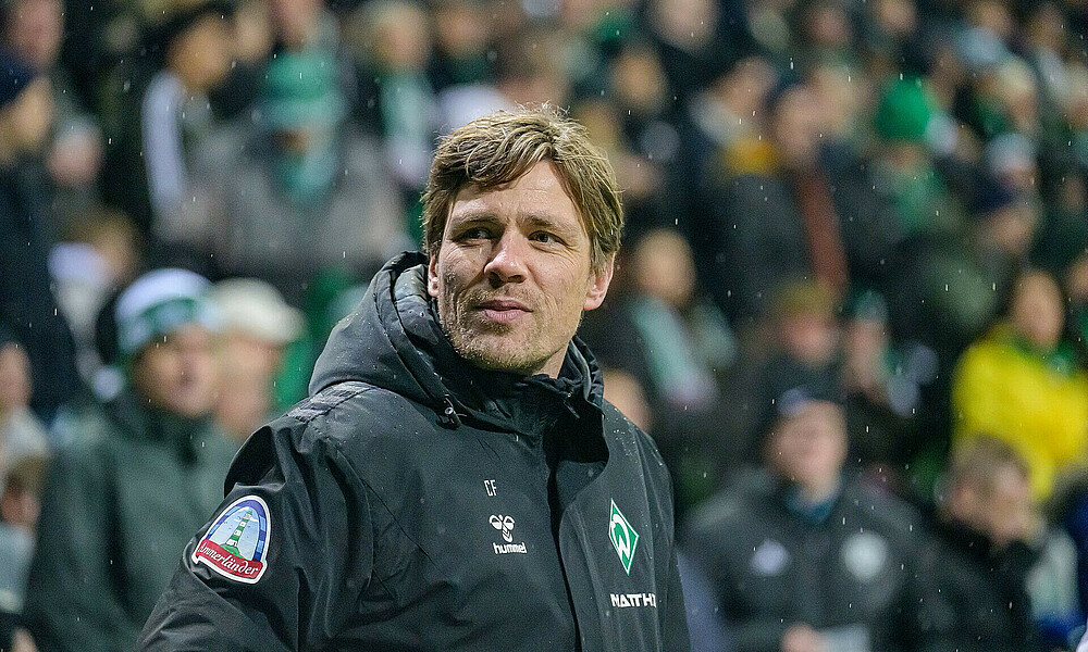 Clemens Fritz in a Werder jacket.