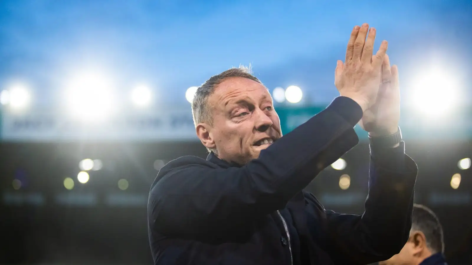 Steve Cooper applauds the fans