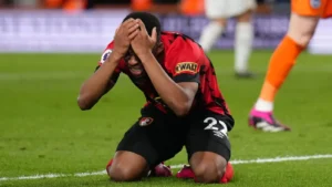 Bournemouth player Phillip Billing looks frustrated