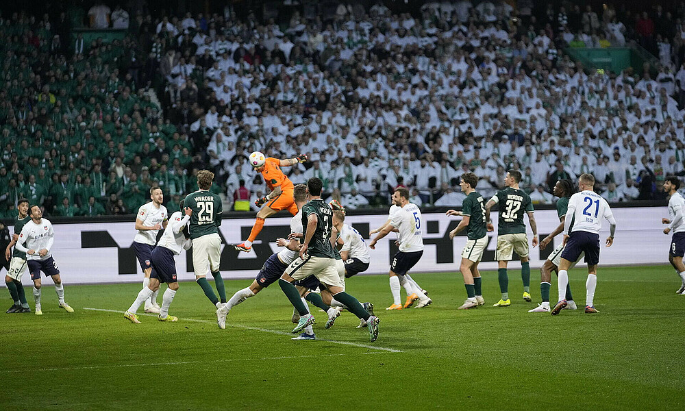 Michael Zetter getting his head on the ball.