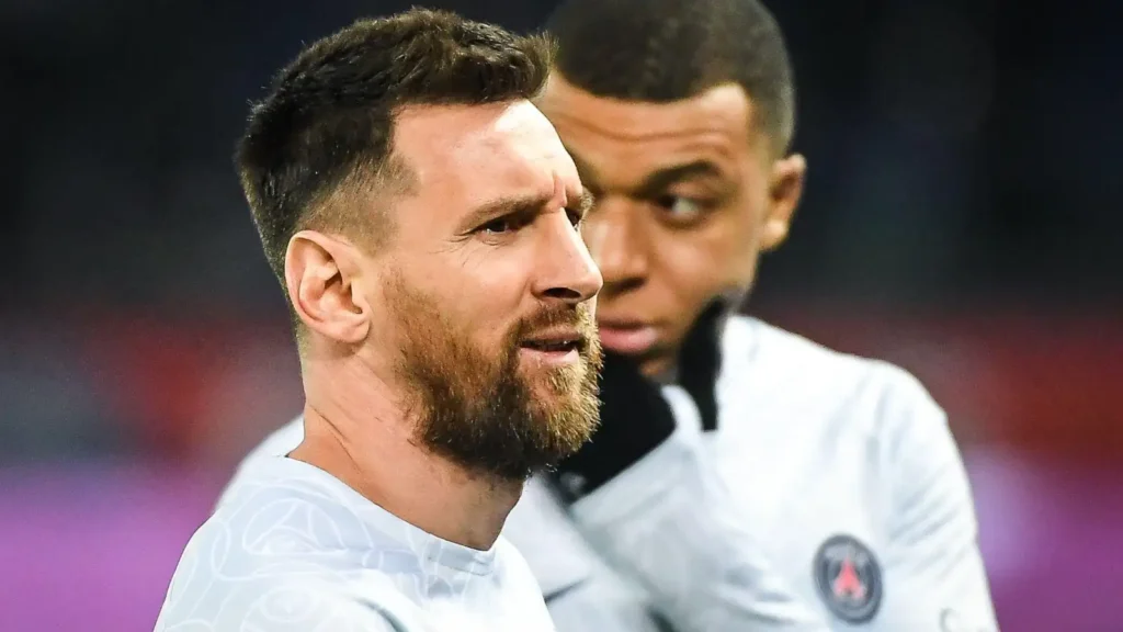 Lionel Messi during a warm-up before a match