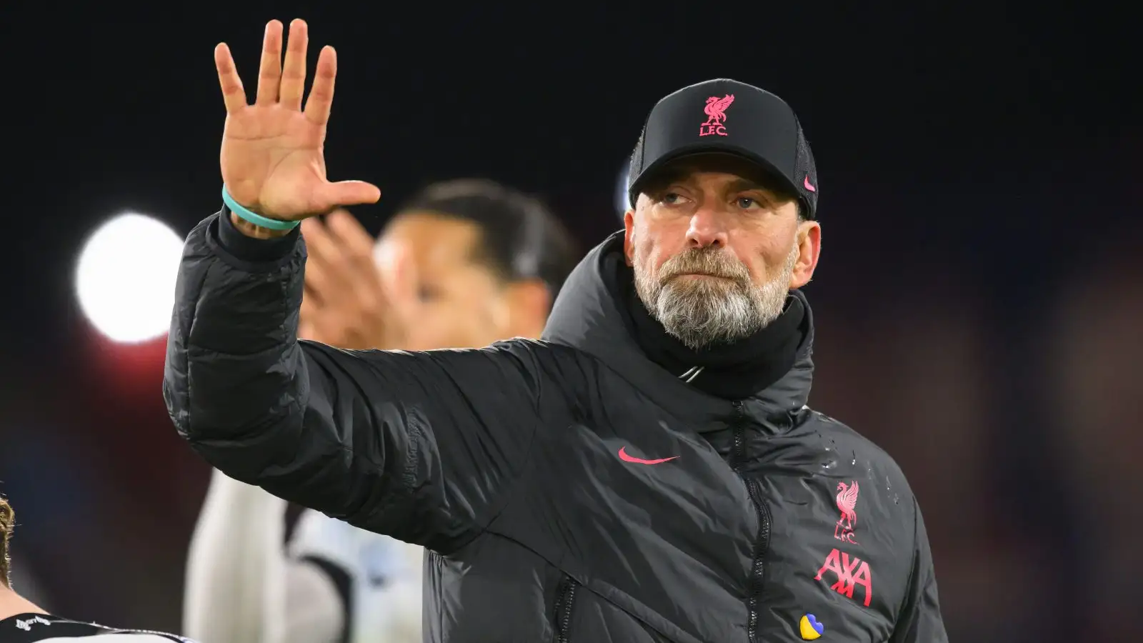 Liverpool boss Jurgen Klopp waves to the fans