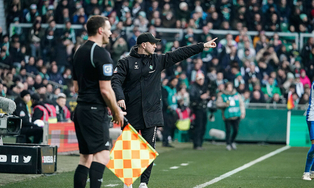 Ole Werner in the technical area.