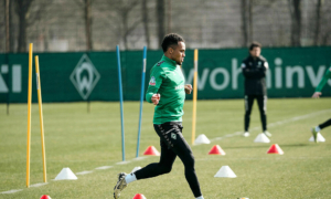 Felix Agu completed an individual session in the stadium on Wednesday (Photo: W.DE).