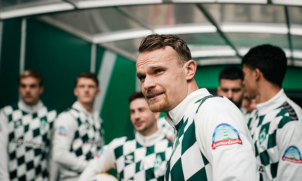 Christian Groß looking out of the tunnel at the stadium.