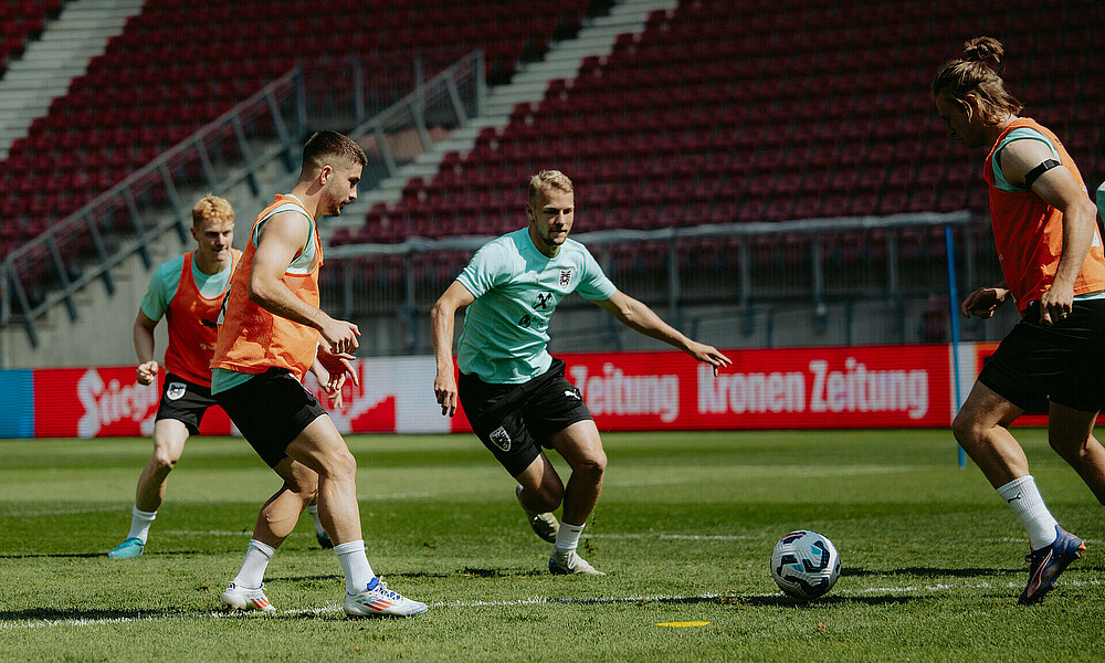 Romano Schmid, Marco Grüll in Austria training.