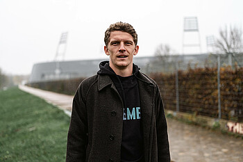 Jens Stage with the Weserstadion in the background.